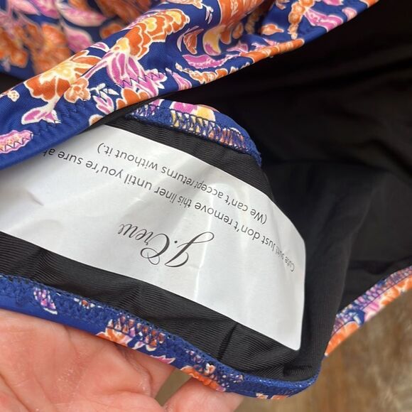 J‎ Crew Swimsuit Size 24 Halter cutout one-piece in painted block print - Picture 3 of 9